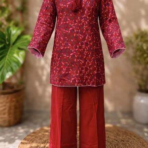 Lavender Floral Premium Kurti Set 1