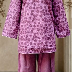 Lavender Floral Premium Kurti Set 2
