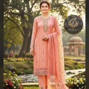 Premium Indian Georgette Unstitched Three-Piece Collection 3