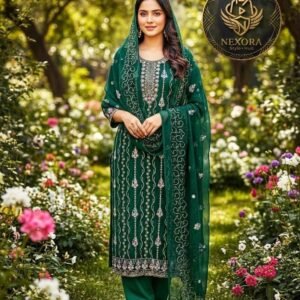 Premium Indian Georgette Unstitched Three-Piece Collection 4